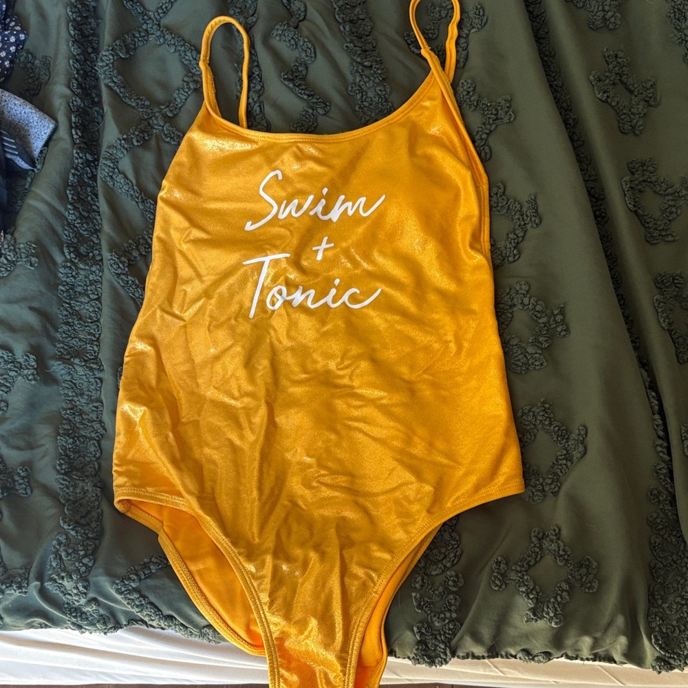 Xhilaration Golden One-Piece Swimsuit